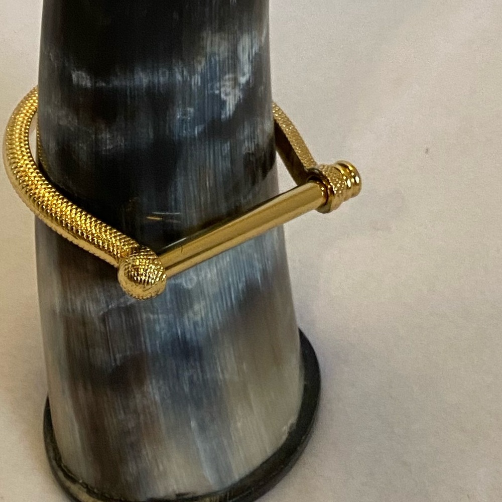 Gold Plated Cuff/Bracelet - Crystal Clasp/Twist - Picture 13 of 16